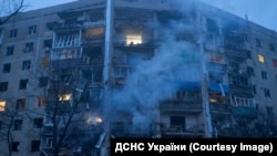 Наслідки російського бомбардування КАБами житлових будинків. Краматорська. Донецька область. Україна. 8 лютого 2026 року