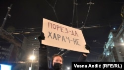 Protest frilensera ispred Vlade Srbije