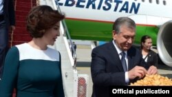 Shavkat Mirziyoev və həyat yoldaşı Ziroatkhon Hoshimova 