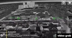 Атака на нафтобазу, Октябрське, Крим. Скриншот відео СБС ЗСУ, 15 квітня 2026 року