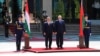 Віктар Орбан і Аляксандар Лукашэнка, 5 чэрвеня 2020 году.