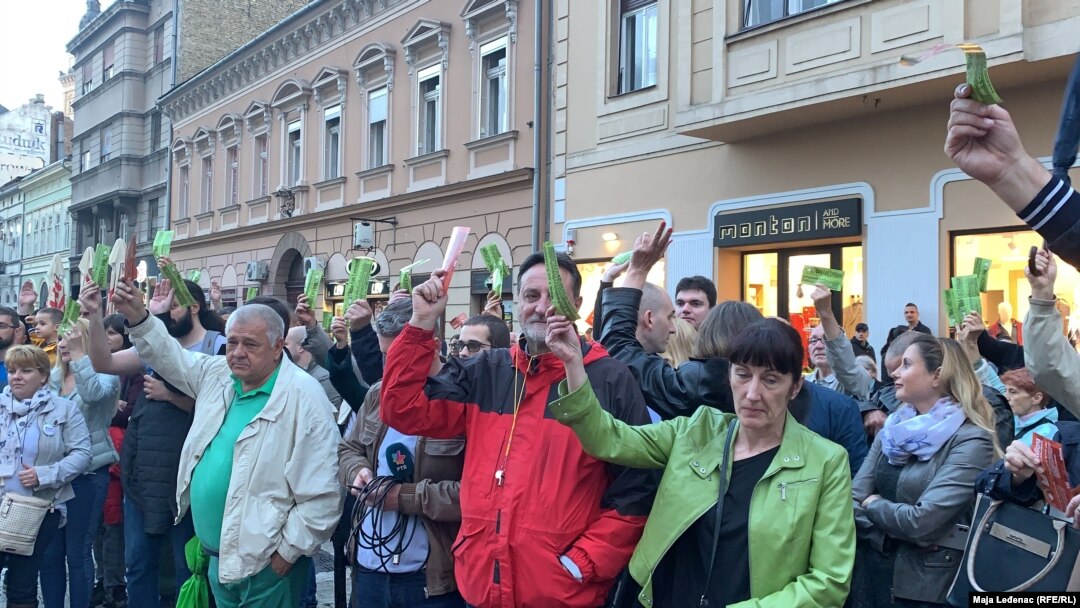 Sa protesta "1 od 5 miliona", Novi Sad, 10. maj