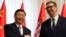 Kineski predsednik Si Đinping rukuje se sa predsednikom Srbije Aleksandrom Vučićem u Beogradu, 8. maja 2024.