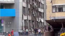 После падения обломков сбитого БПЛА в Краснодаре. 11 иня 2026 года. Фото: оперштаб Кубани. 