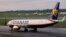 LITHUANIA -- A Ryanair Boeing 737-800 lands in the Vilnius International Airport, in Vilnius, Lithuania, 23 May 2021.