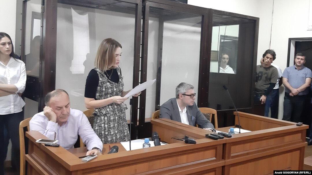 Представители оппозиционера Алхаса Квициниа на заседании Верховного суда, 17 сентября 2019 г.