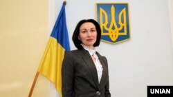 Голова Вищого антикорупційного суду Олена Танасевич після перших зборів суддів Вищого антикорупційного суду. Київ, 7 травня 2019 року 