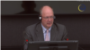 Paul Williams, ish-këshilltar ligjor i delegacionit kosovar në bisedimet e Rambujesë më 1999, dëshmon pro ish-presidentit kosovar Hashim Thaçi në gjykatën e Kosovës në Hagë, 17 shtator.