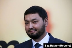 Kazakh businessman Kenges Rakishev attends the launch of a start-up in Tel Aviv June 2015.