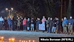 Odavanje počasti ubijenima na Cetinju, Crna Gora, 5. januara