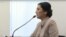 Aida Salyanova speaks in court on May 22.