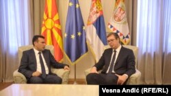 Makedonski premijer Zoran Zaev i predsjednik Srbije Aleksandar Vučić u Beogradu u novembru 2017