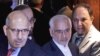 Iran - Head of Iran's Atomic Energy Organization Gholamreza Aqazadeh (C), IAEA head Muhammad el-Baradei (L) and deputy head of Iran's Atomic Energy Agency, Mohammad Saidi (R) at a joint press conference, Tehran, 11Jan2008