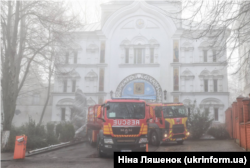 Ліквідація наслідків російського удару «шахедами» по Свято-Успенському монастирю в Одесі. 28 січня 2026 року