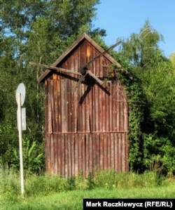 A windmill no longer in operation in the city of Kaniv in the Cherakasy region