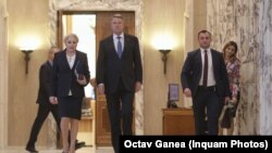 Prim-ministrul în exercițiu Viorica Dăncilă și președintele Klaus Iohannis. 29 octombrie 2019