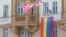 The U.S. Embassy in Moscow flew the rainbow flag ahead of Global Pride Day.