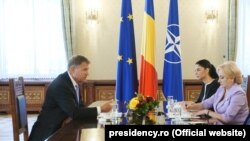 Președintele Klaus Iohannis și premierul Viorica Dancilă la 15 mai 2018