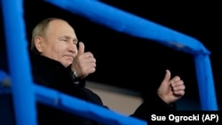 Владимир Путин на церемонии открытия Олимпиады-2022 в Пекине, 4 февраля 2022 года 