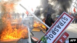 Anti-NATO protest u Strazburu