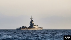 Израильский ракетный корабль патрулирует Красное море недалеко от порта Эйлат, 26 декабря 2023 года