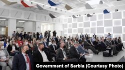 Učesnici Srpsko-ruskog poslovnog foruma u Beogradu, 4. oktobar 2021. 