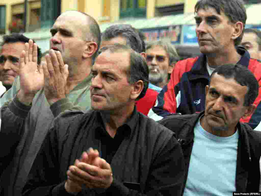 Protesti radnika Željezare Nikšić, 5. oktobar 2010, foto: Savo Prelević