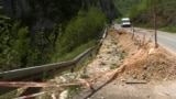 Landslide near Foca, Bosnia and Herzegovina
