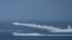 IRAN -- Iranian military fires a missile targeting a mock-up of U.S. aircraft carrier in the strategic Strait of Hormuz, July 28, 2020