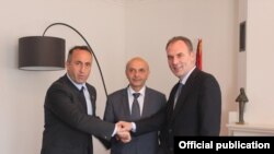 Ramush Haradinaj, Isa Mustafa dhe Fatmir Limaj