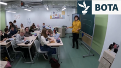 Underground school in the Zaporizhzhia region. Video grab