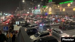 Cars parked outside Dalma Garden Mall, a large shopping center in Yerevan, January 9, 2020