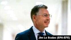 Reprezentantul special prezidențial american pentru Ucraina, Kurt Volker, la astăzi sosirea la Camera Reprezentanților