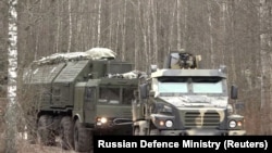 Скрыншот зь відэа Міністэрства абароны Расеі аб заступленьні на дзяжурства ракетнага комплексу “Арэшнік”на тэрыторыі Беларусі