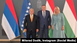 Viktor Orban, Milorad Dodik i Željka Cvijanović u Budimpešti, 22. septembar 2025.