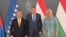 Hungary -- Left to right: Viktor Orban, Hungarian prime minister, Milorad Dodik, former president of Bosnian entity Republika Srpska, Zeljka Cvijanovic, member of the Bosnian Presidency, Budapest, September 22, 2025