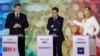 Crin Antonescu, Nicușor Dan și Elena Lasconi, candidații care au participat la dezbaterea organizată de televiziunea Digi24.