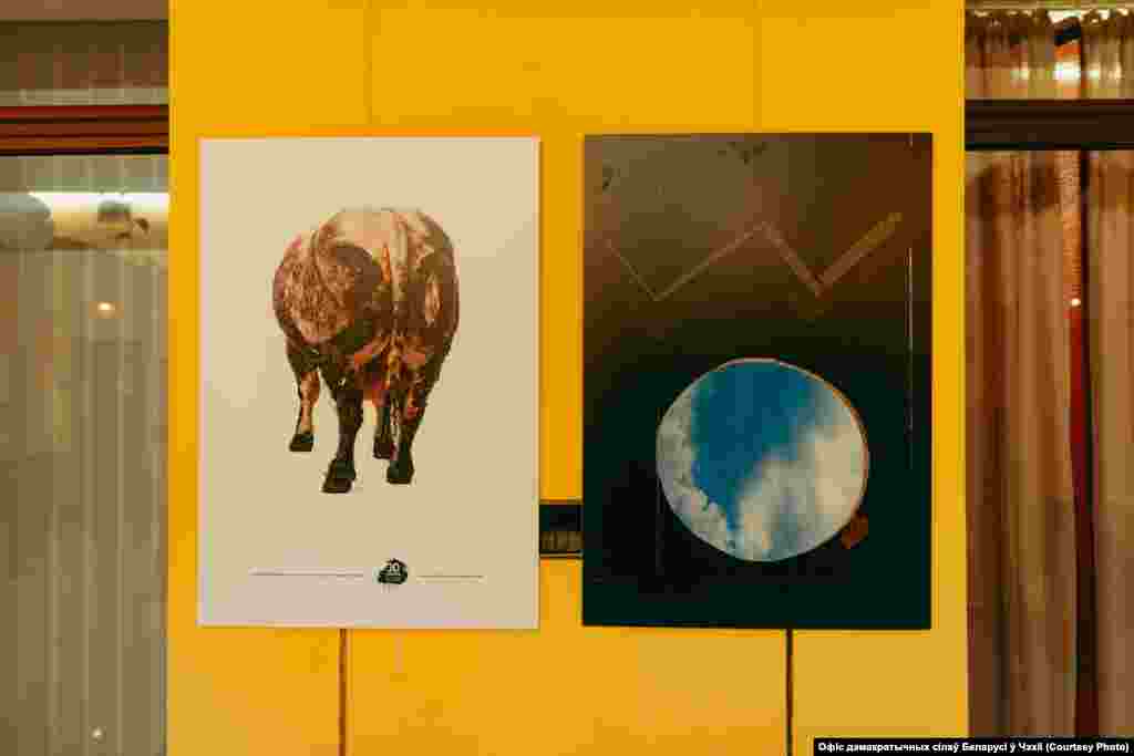 Плякаты з выставы Артура Вакарава «30 гадоў дыктатуры. 30 плякатаў зь яе наступствамі» ў Празе