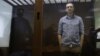 Russian opposition leader Aleksei Navalny in a Moscow court on February 20