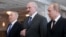 Belarus -- Russian President Vladimir Putin, his Kazakh and Belarusian counterparts Nursultan Nazarbaev and Alyaksandr Lukashenka pose prior a session of the Supreme Eurasian Economic Council in Minsk, April 29, 2014