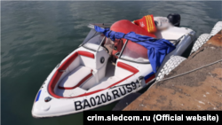 Моторная лодка, наехавшая на мужчину у берегов Крыма 24 августа 2021 года
