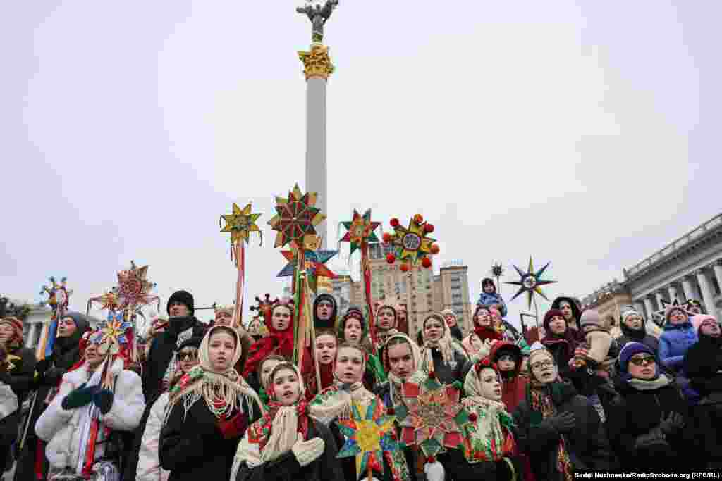 Колядування в центрі Києва