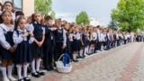 Moldova, The first bell at Alexandru cel Bun High School in Sângera, September 1, the first sound