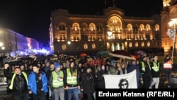 Sa protesta "Pravda za Davida", Banjaluka, 30. decembar 2018.