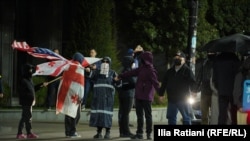 გადაკეტილი რუსთაველი, ფოტო გადაღებულია 30 ოქტომბერს, 2025 წელი. 