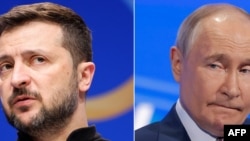 Володимир Зеленський та Володимир Путін (комбіноване фото) 