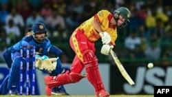 د زېمبابوې بیټر د سري لنکا پر وړاندې توپوهنه کوي - انځور له ارشیفه. 