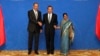 Russian Foreign Minister Sergei Lavrov (left), Chinese Foreign Minister Wang Yi, and Indian Foreign Minister Sushma Swaraj at the 2015 RIC meeting.