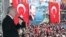 Turkish President Recep Tayyip Erdogan addresses the supporters of his ruling Justice and Development Party during a rally in Eregli, March 19, 2019