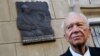 Sergei Khrushchev attends the unveiling ceremony for Soviet leader Nikita Khrushchev's commemorative plaque in Moscow in June 2015.